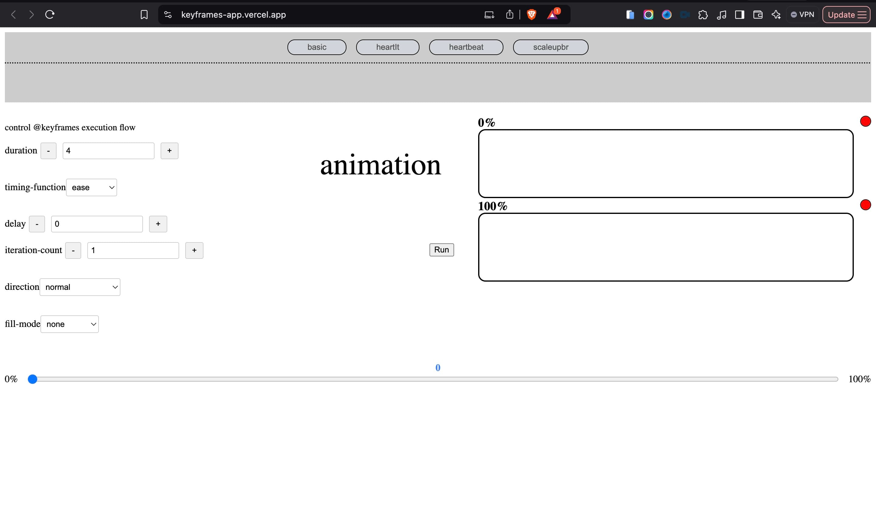 Keyframes App